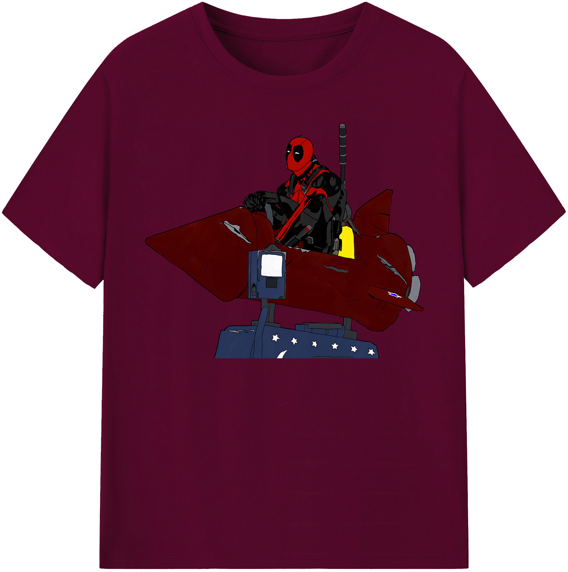 （画像用） Deadpool デッドプール レディースカジュアルプリントTシャツ（綿100％）